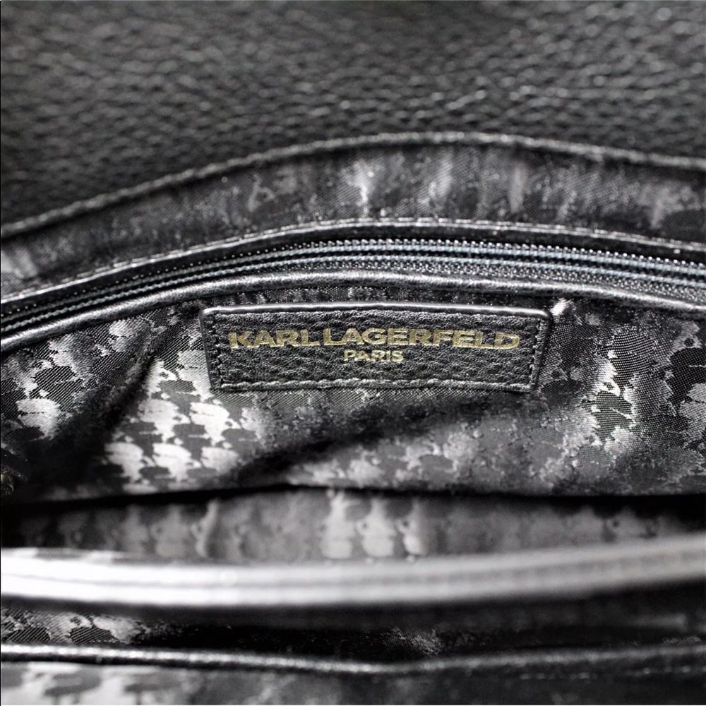 Karl Lagerfeld Paris Leather Handbag - Picture 6 of 8